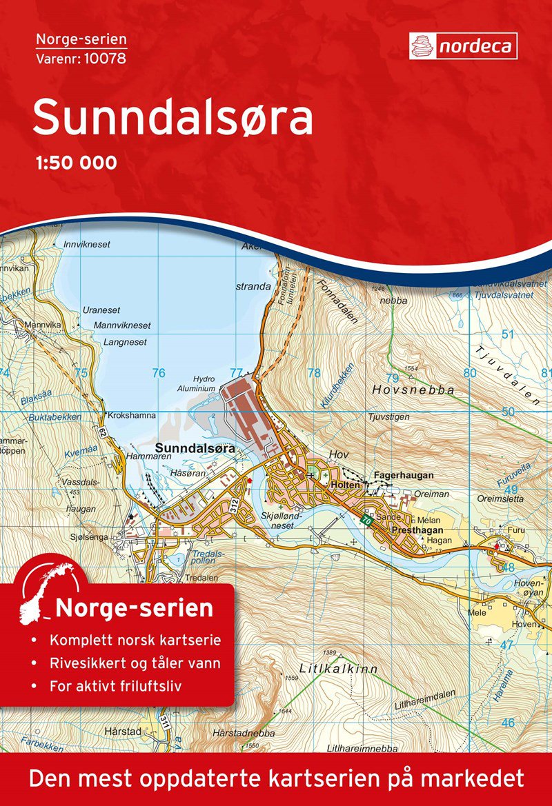 Bilde av Kart Norge-serien 1:50 000kartblad: 10078