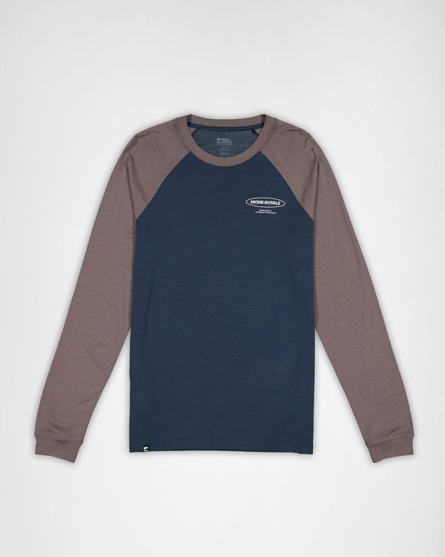 Mons Royale Icon Raglan  M's midnight/iron XL