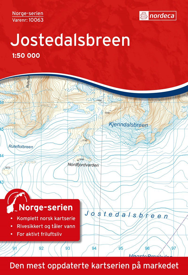 Bilde av Kart Norge-serien 1:50 000n Kartblad: 10063