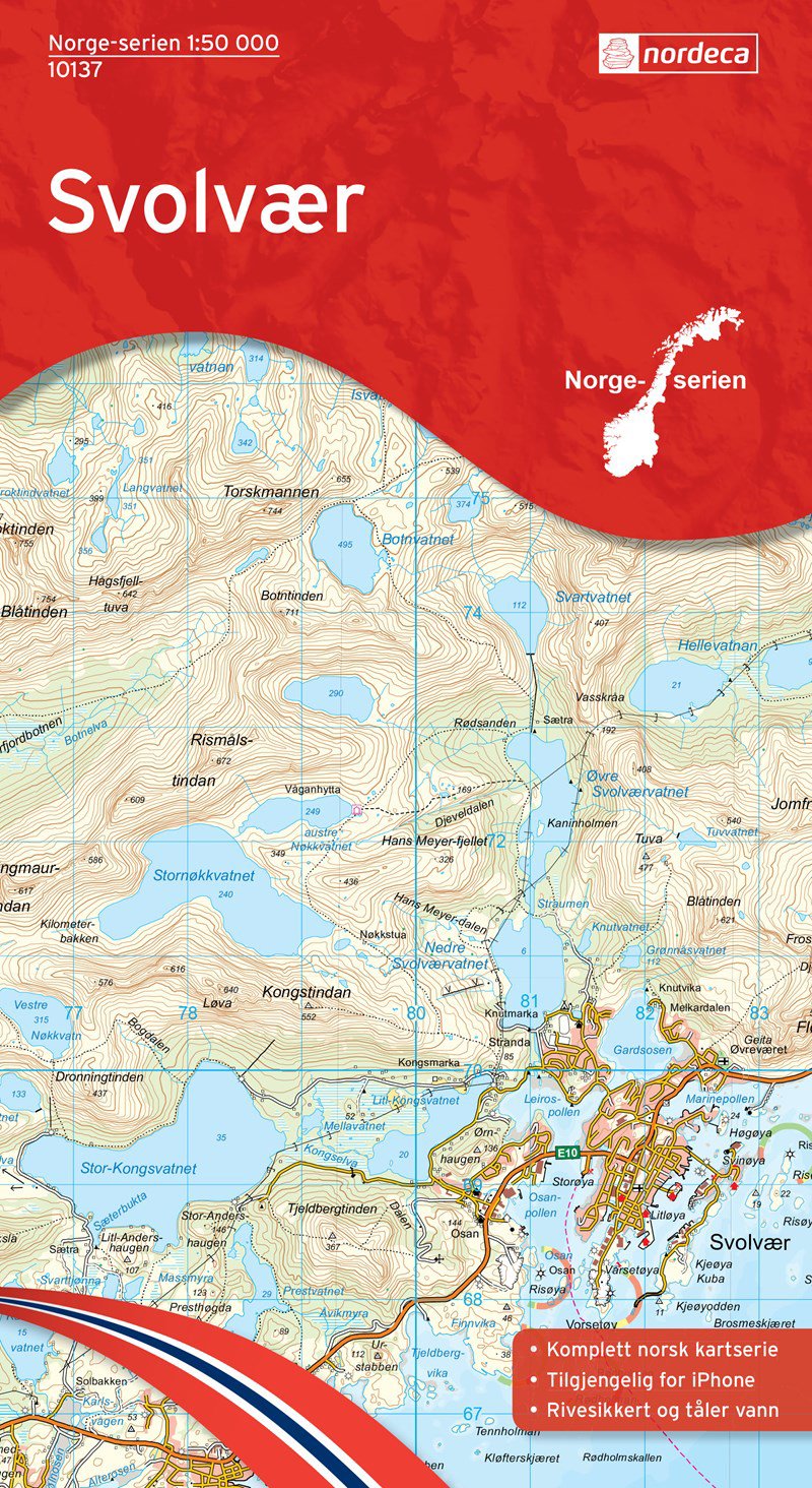 Bilde av Kart Norge-serien 1:50 000kartblad 10137