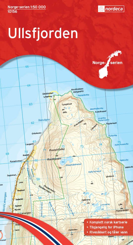 Bilde av Kart Norge-serien 1:50 000kartblad: 10156