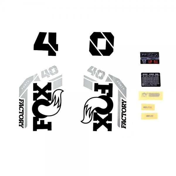 Fox Decal Kit: 2021 40 F-S Black Logo