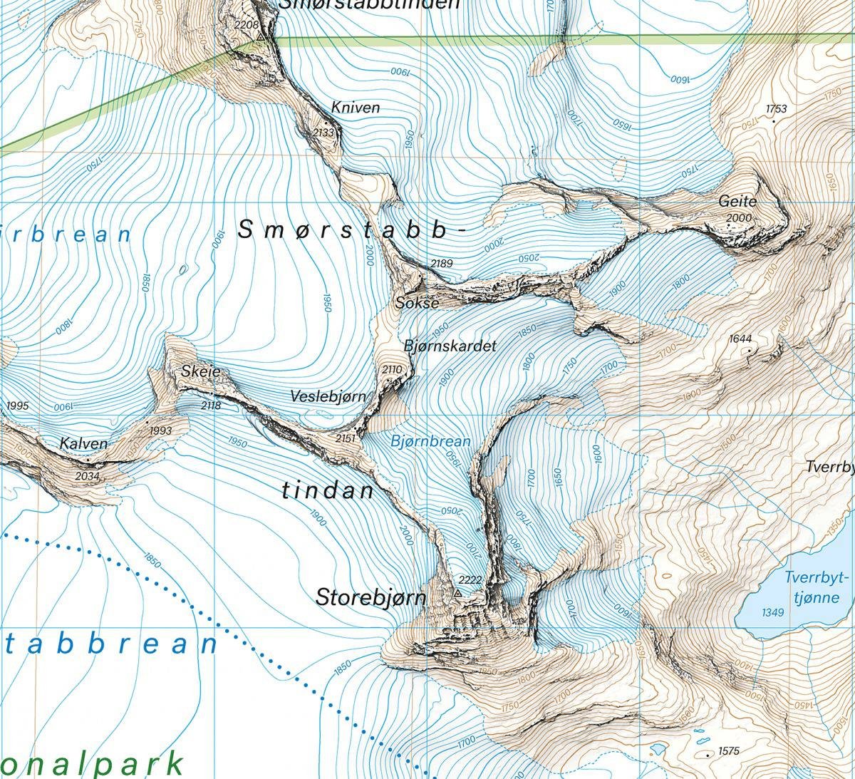 Calazo Høyfjellskart Jotunheimen