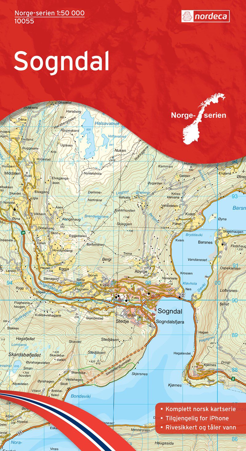 Bilde av Kart Norge-serien 1:50 000kartblad 10055