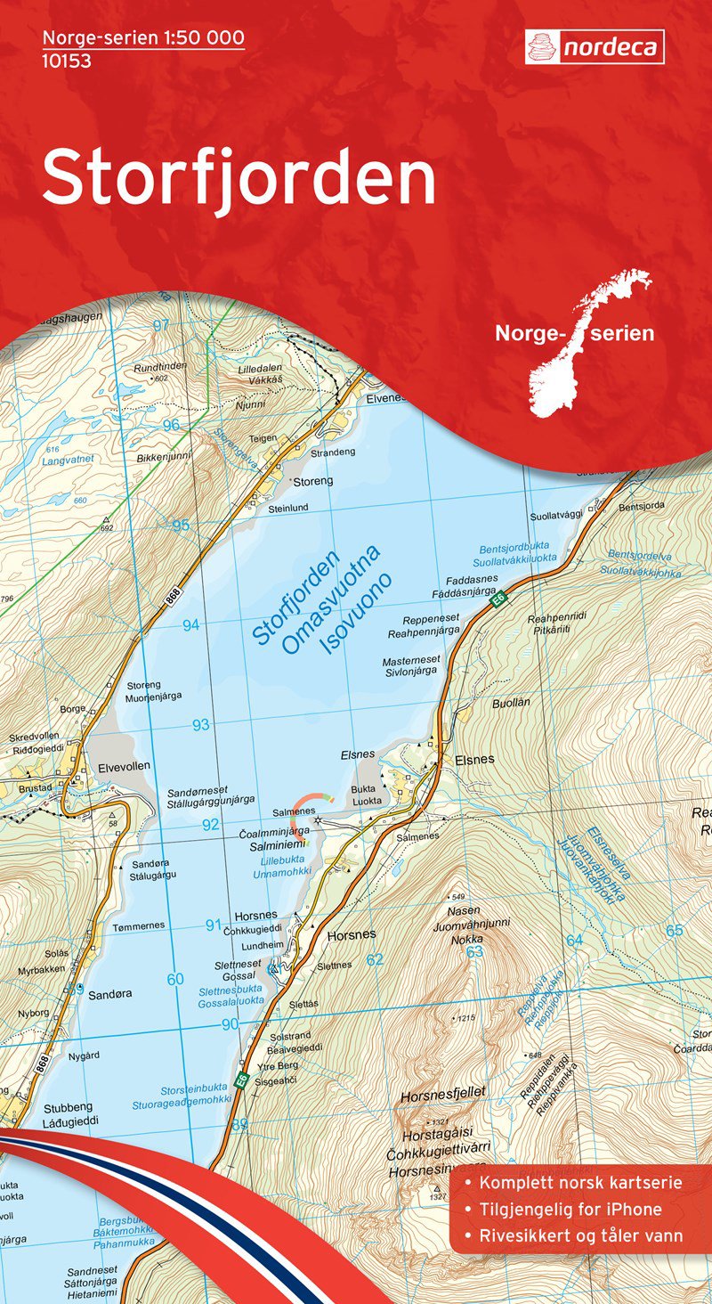 Bilde av Kart Norge-serien 1:50 000kartblad 10153