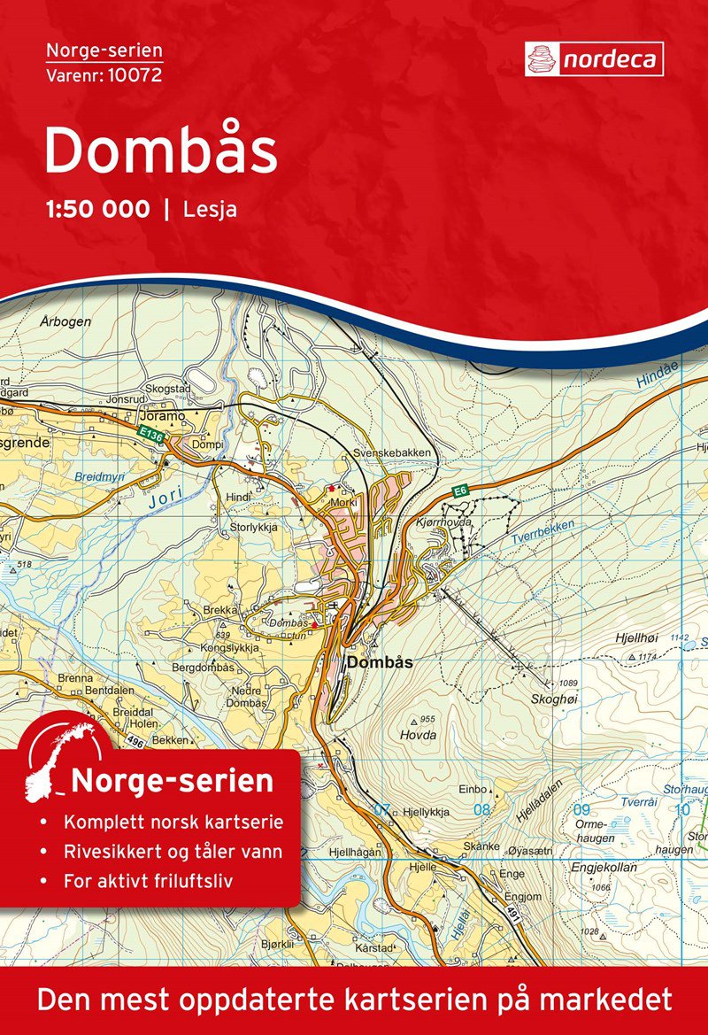 Bilde av Kart Norge-serien 1:50 000lesja Kartblad: 10072