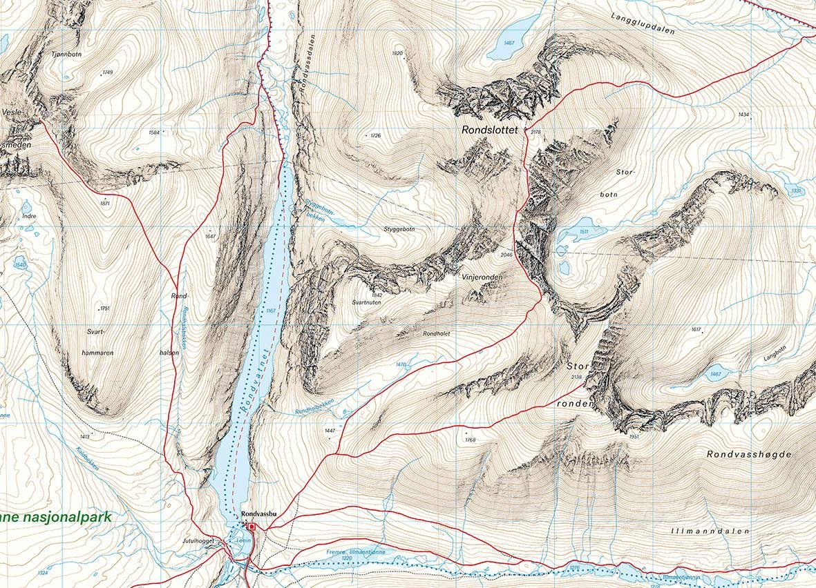 Calazo Høyfjellskart Rondanemassivet